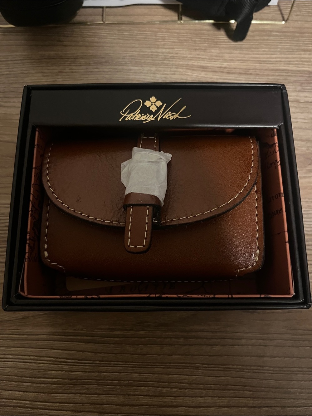 Patricia Nash Brown Leather Wallet Card Holder with Flap NWT